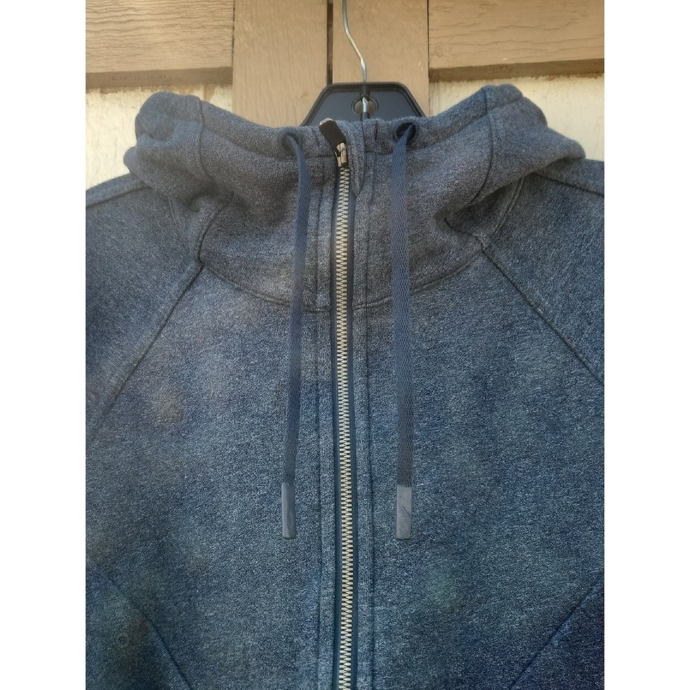 Lululemon Huddle & Hustle Hoodie Heathered Sporty Jet Blue Wash Full Zip 8 Scuba - Picture 3 of 7